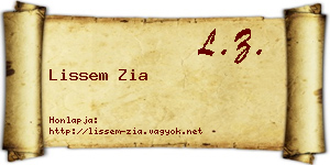 Lissem Zia névjegykártya